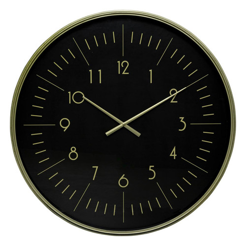 Horloge "Alfie" D75cm noir 3S. x Home  - Horloge design noire