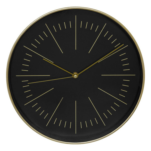Horloge verre rose et noir "Edith"  3S. x Home  - Horloge design noire