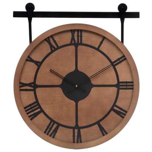 Horloge en bois et métal "Loris"  3S. x Home  - Horloge design