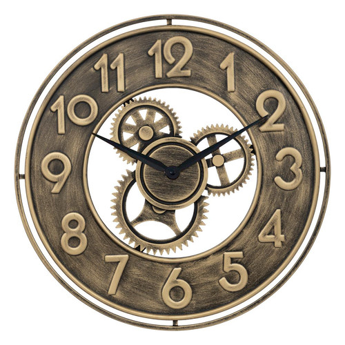 Horloge mécanique "Jacob" D48cm Doré