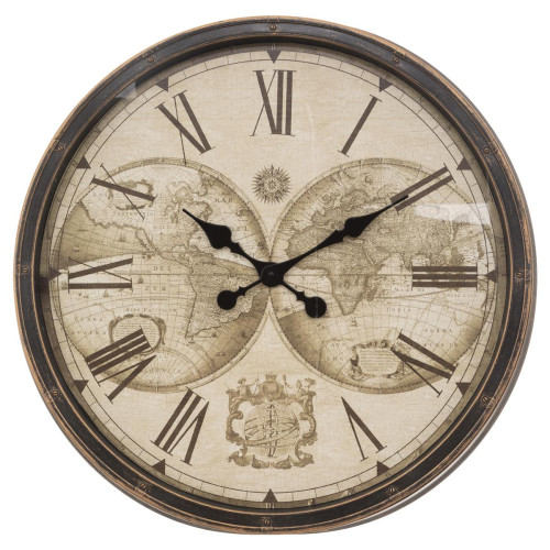 Horloge monde "Tomy" D76 cm en plastique 3S. x Home  - Horloge multicolore