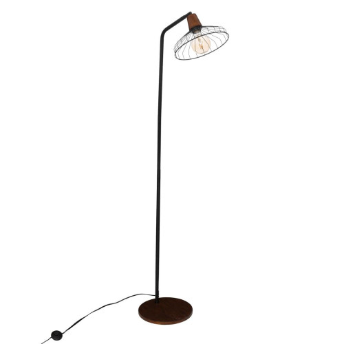 Lampadaire droit H163cm "Cafe" noir en métal 3S. x Home  - Lampe a poser design