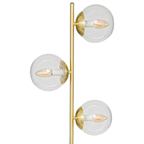 Lampadaire H162cm droit doré en métal  3S. x Home  - Lampe a poser design