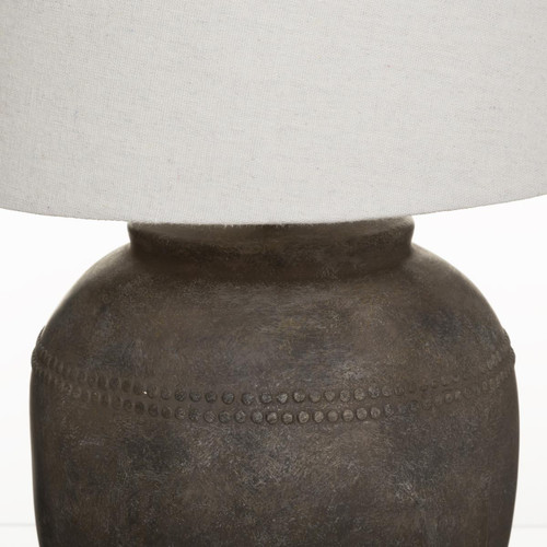 Lampe "Ailen", céramique, marron Hauteur 60 cm