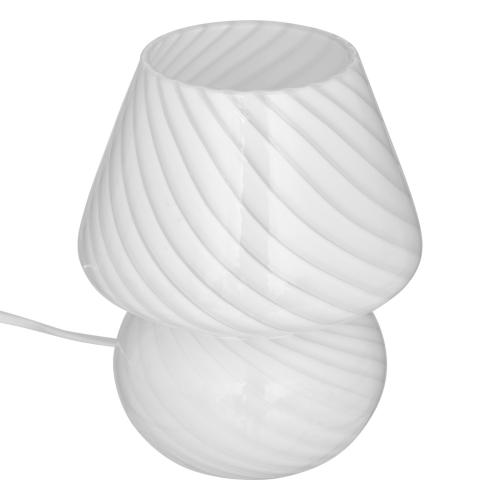 Lampe champignon "Cara" H18cm blanc