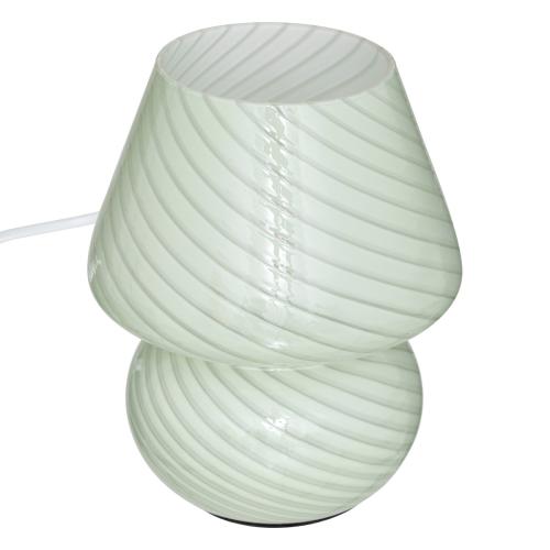 Lampe champignon "Cara" H18cm vert
