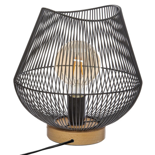 Lampe en Fil Métallique Jena noire 3S. x Home  - Lampe a poser design