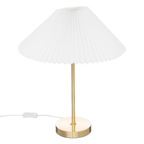 Lampe H47cm blanc en métal  3S. x Home  - Lampe metal design