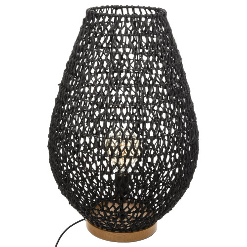 Lampe Métallique et Papier Noir ETEL 3S. x Home  - Lampe a poser design