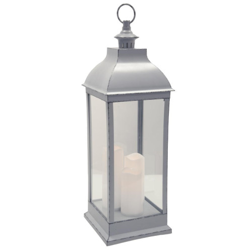 Lanterne LED antique grise H71 cm 3S. x Home  - Lampe verre design