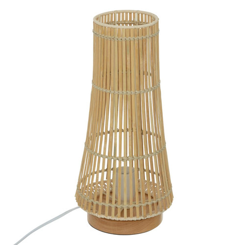 Lampe à poser en Bambou Mahe Naturel H38
