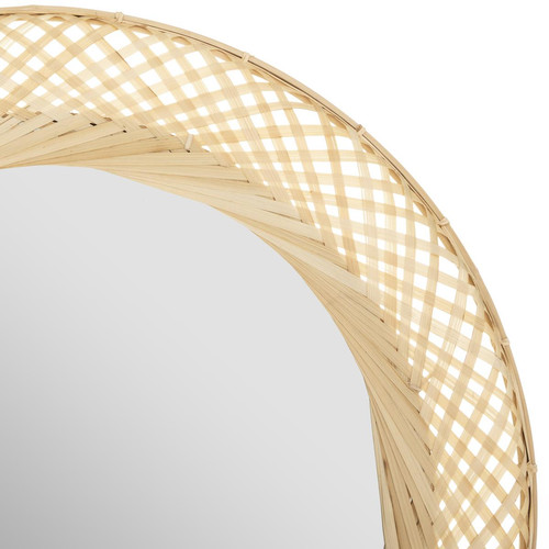 Miroir Bambou Liby D70 cm 3S. x Home  - Miroir rond ovale design