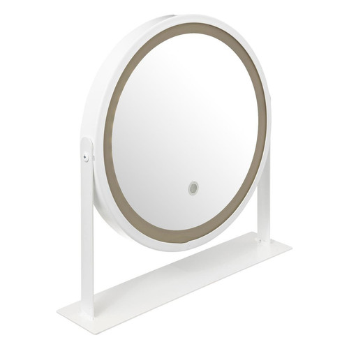 Miroir led Pivot rond blanc  - 3S. x Home - Miroir blanc design