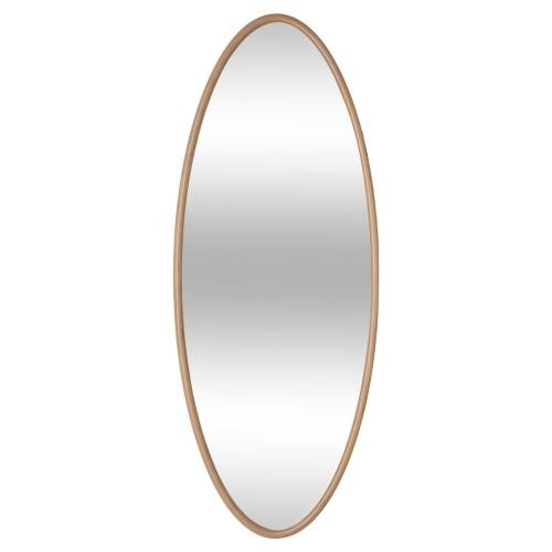 Miroir ovale en verre organique "Iliana" marron