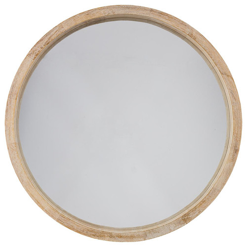 Miroir rond naturel scandinave D50 cm 3S. x Home  - Miroir bois design