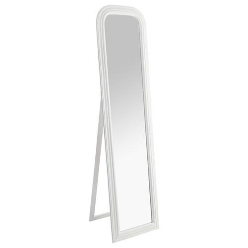 Miroir Sur Pied Blanc Adele 40X160 cm 3S. x Home  - Miroir rectangulaire blanc