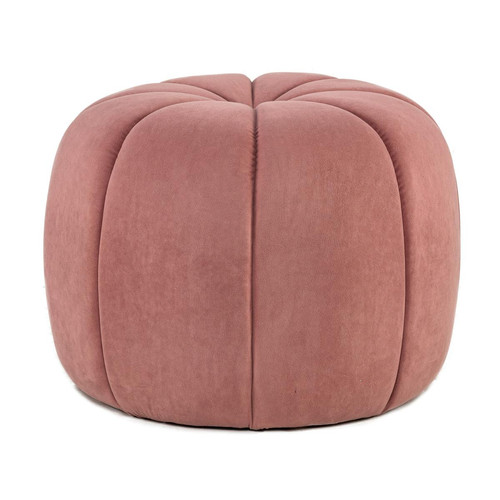 Pouf de Salon avec Rayures rose 3S. x Home  - Pouf velours design