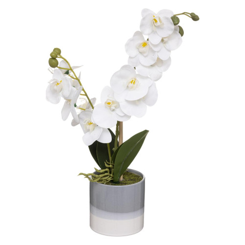 Orchidee Pot Céramique Reactive H 45 3S. x Home  - Deco plantes fleurs artificielles