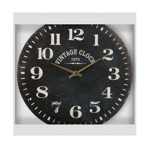 Pendule en panneau de bois MDF D38cm Noire 3S. x Home  - Horloge design