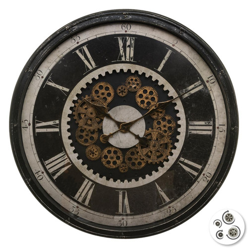 Pendule mécanique Charly en Plastique D76 cm 3S. x Home  - Horloge design