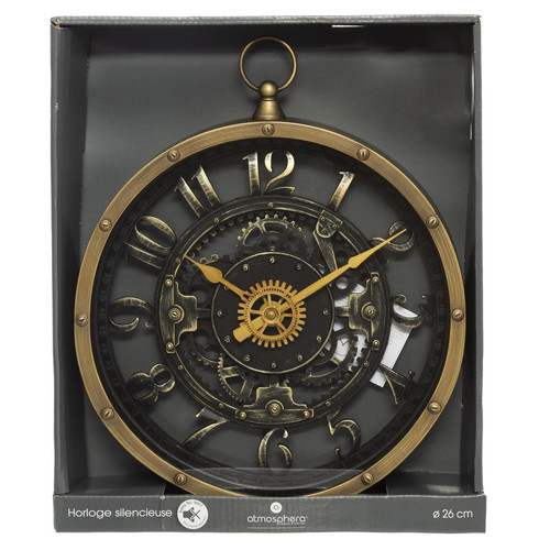Pendule Mécanique en Plastique marron 3S. x Home  - Horloge design