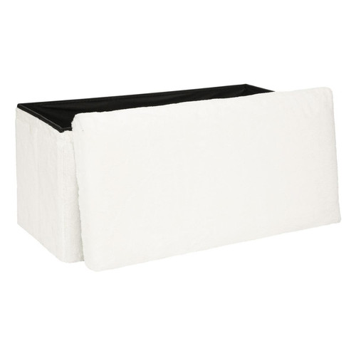 Pouf rectangulaire pliant "Ezzio" bois blanc  3S. x Home  - Pouf blanc design