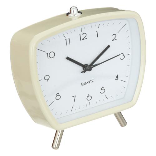 Réveil "Cathy" 14x14cm blanc 3S. x Home  - Horloge metal design