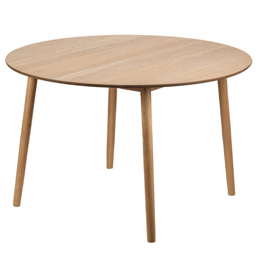 Table à Manger Design Ronde Scandinave Bois TRADITION 6P-MARRON 3S. x Home  - Table a manger bois design