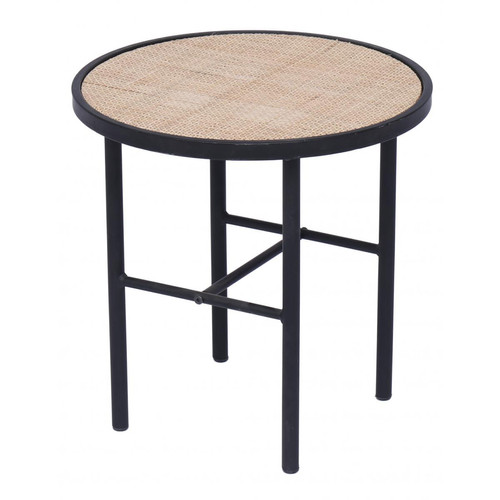 Table d'Appoint MIHARA en Métal avec Plateau en Pin 3S. x Home  - Table d appoint bois