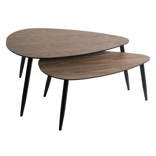 Table Mileo Effet Noyer 3S. x Home  - Table a manger bois design