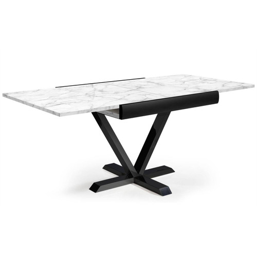 Table Newick Effet Marbre - 3S. x Home - Consoles Extensible