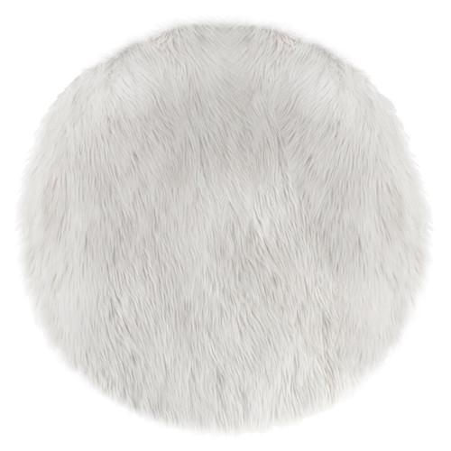 Tapis Fourrure Rond Blanc 3S. x Home  - Noel cocooning