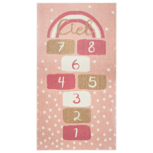 Tapis Marelle Fille couleur rose 3S. x Home  - Tapis rectangulaire