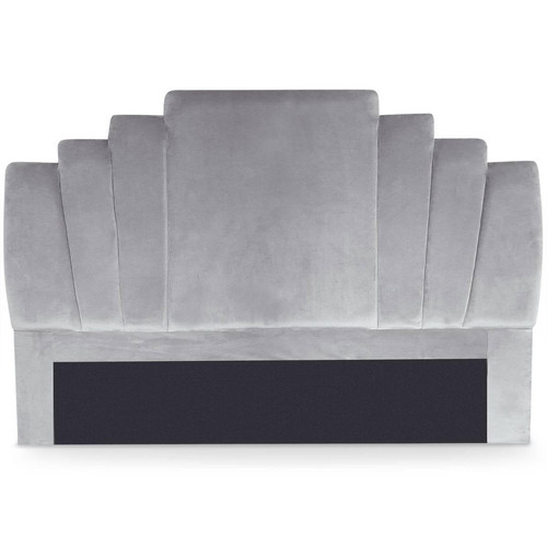 Tête de lit Arena 180 cm Velours Argent 3S. x Home  - Tete de lit gris