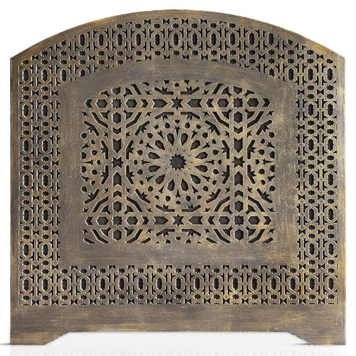 Tête de lit style oriental bois sculpté Agraba 120cm Bronze - 3S. x Home - Têtes de Lit