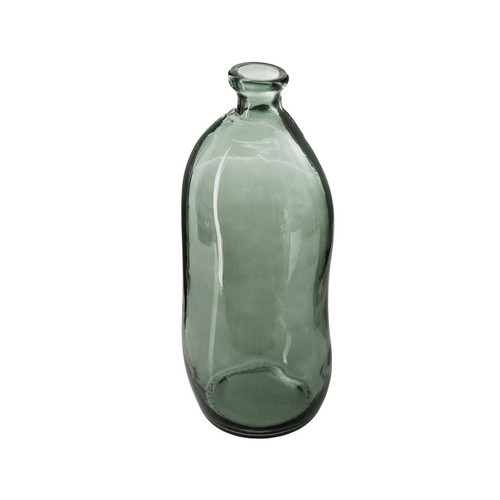 Vase Bouteille Verre Recyclé Kaki h35 cm 3S. x Home  - Vase verre design