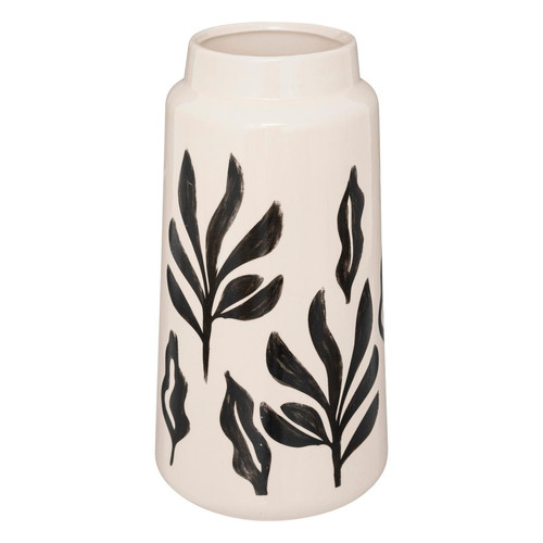 Vase "Cosy" céramique noir et blanc H30 cm
