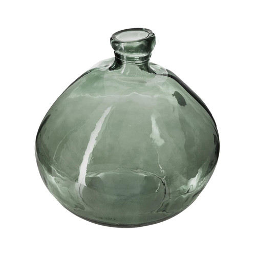 Vase Rond Verre Recyclé Kaki 33cm 3S. x Home  - Vase verre design