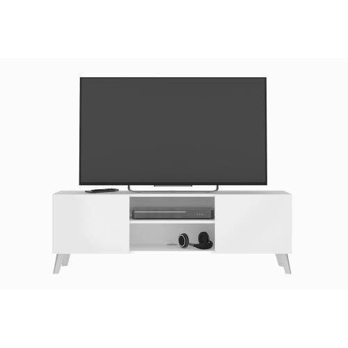 Meuble TV/Hifi BRIGHTON blanc - 3S. x Home - Meuble tv design blanc