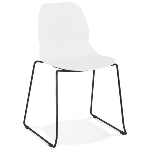 Chaise Blanc CLAUDI 3S. x Home  - Chaise design et tabouret design