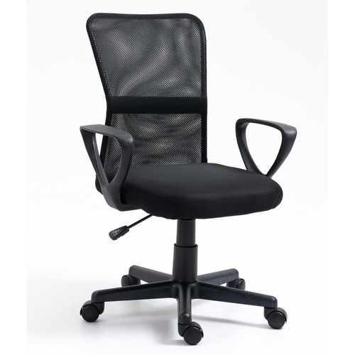 Chaise de bureau ergonomique réglable Noir STACY - 3S. x Home - Edition Industriel Meuble Rangement