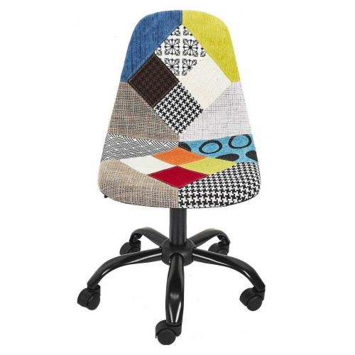 Chaise De Bureau Patchwork Multicolore en Métal 3S. x Home  - Mobilier de bureau