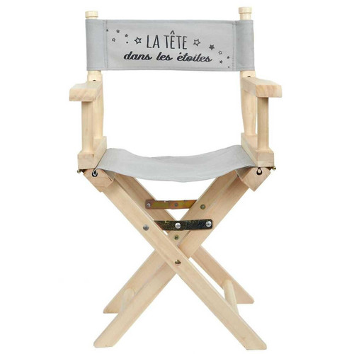 Chaise Directeur Enfant Gris DEBA - 3S. x Home - Fauteuil et chaise enfant design