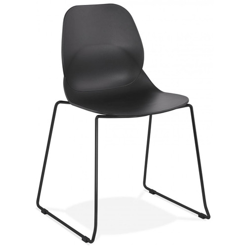 Chaise Noir CLAUDI 3S. x Home  - Chaise design