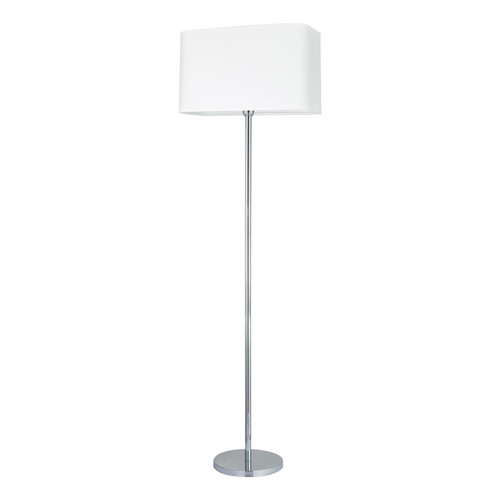 Lampadaire 1xE27 Max.40W Chrome/PVC transparent/Blanc Cadre Britop Lighting  - Lampe metal design