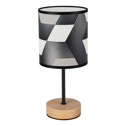 Lampe à poser Espacio 1xE27 Max.25W Chêne huilé/Noir/Multicolore Britop Lighting  - Lampe bois design