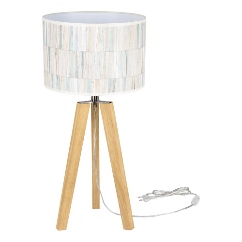 Malo Lampe à poser 1xE27 60W Chêne huilé/PVC transparent/Multicolore Britop Lighting  - Lampe bois design