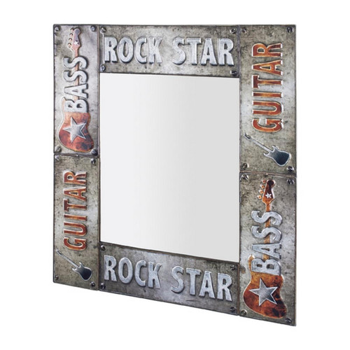 Miroir mural Rock Star multicolore 3S. x Home  - Miroir rectangulaire design