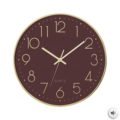 Pendule Silence Plastique bordeaux 3S. x Home  - Horloge design