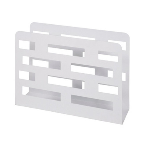 Portes revues en métal laqué blanc motifs rectangles  - 3S. x Home - Porte revue design